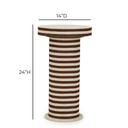 Lyra Natural Striped Cotton Jute Contract-Grade Side Table