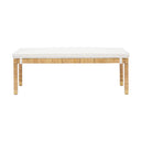 Amara 50" Woven Rattan Performance Fabric Bench