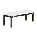 Amara 50" Woven Rattan Performance Fabric Bench