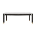 Amara 50" Woven Rattan Performance Fabric Bench