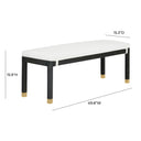 Amara 50" Woven Rattan Performance Fabric Bench