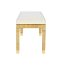 Amara Cream Contract-Grade Linen Bench