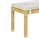 Amara Cream Contract-Grade Linen Bench
