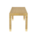 Amara Cream Contract-Grade Linen Bench