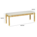 Amara Cream Contract-Grade Linen Bench