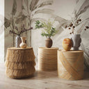Matea Natural Rattan Arch Side Table