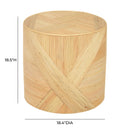 Matea Natural Rattan Cross Side Table