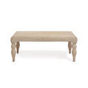 Vicky 49" Natural Woven Seagrass Rectangular Coffee Table