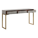Pesce 59" Faux Shagreen 3-Drawer Console Table