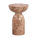 Rue Faux Marble Indoor / Outdoor Round Side Table