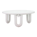 Tildy 39" White Concrete Indoor / Outdoor Round Coffee Table