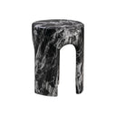Marisol Black Faux Marble Side Table