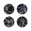 Marisol Black Faux Marble Side Table