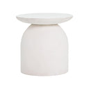 Aloe White Indoor/Outdoor Concrete Side Table