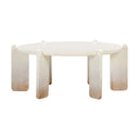 Gloria 35" Cream Oak Round Coffee Table