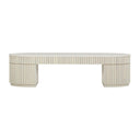 Bella 48" Cream Oval Coffee Table