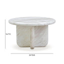 Juju Faux Marble Indoor/Outdoor Round Coffee Table (24"-32")