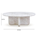 Juju Faux Marble Indoor/Outdoor Round Coffee Table (24"-32")