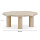 Amora 2-Piece Faux Travertine Indoor/Outdoor Nesting Accent Table Set