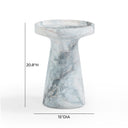 Zara Faux Aegean Marble Indoor/Outdoor Side Table