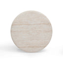 Cynthia Faux Travertine Concrete Indoor/Outdoor Side Table