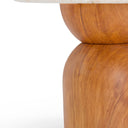 Cynthia Faux Travertine Concrete Indoor/Outdoor Side Table