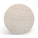Cynthia 36" Faux Travertine Concrete Indoor/Outdoor Coffee Table