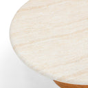 Cynthia 36" Faux Travertine Concrete Indoor/Outdoor Coffee Table