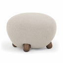 Pucker Warm Grey Performance Boucle Ottoman