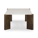 Restis 52" Cream Quartz Rectangular Coffee Table