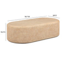 Suraya 55" Indoor/Outdoor Concrete Rounded Coffee Table
