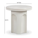 Cassandra Ivory Indoor/Outdoor Concrete Side Table