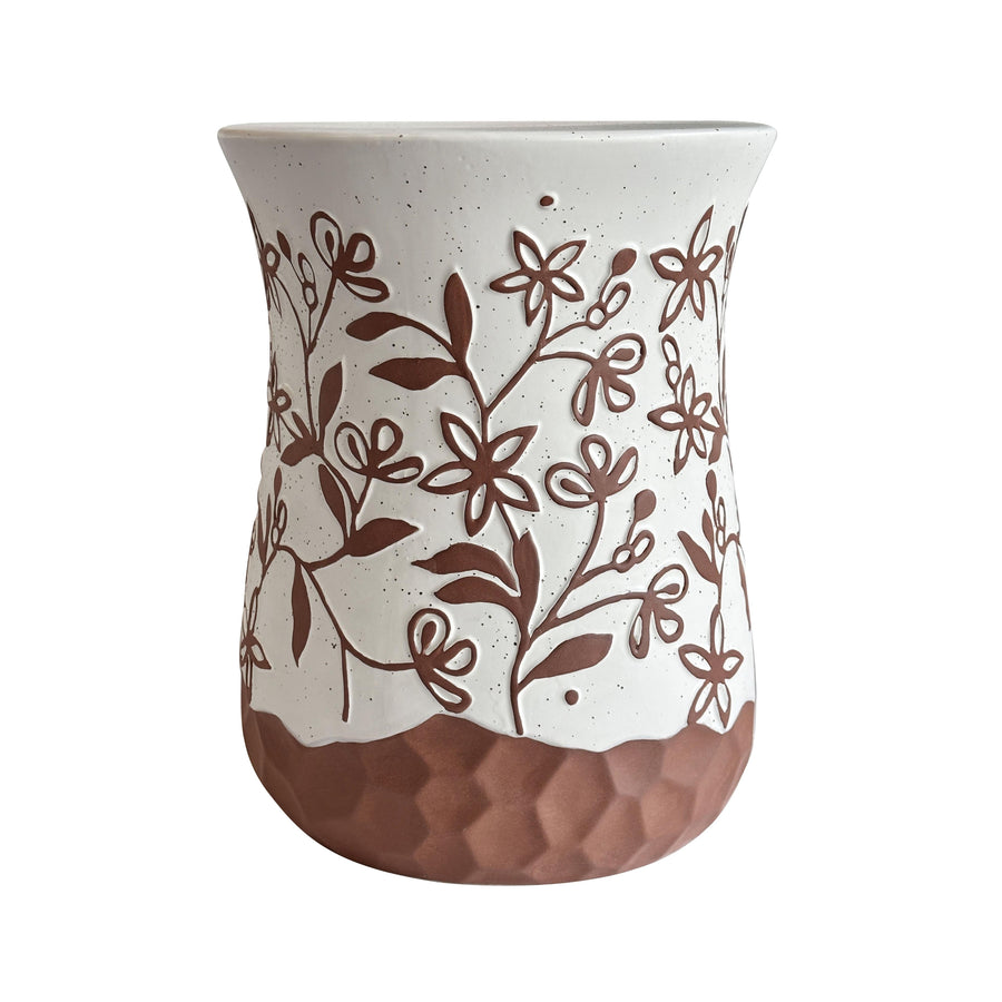 Ceramic Carved Terracotta Indoor/Outdoor Table