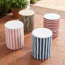 Tempest Indoor/Outdoor Ceramic Table in Stripes