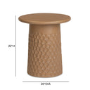 Hessa Indoor/Outdoor Concrete Chiseled Side Table