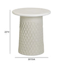 Hessa Indoor/Outdoor Concrete Chiseled Side Table