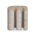 Thyme Faux Travertine Indoor/Outdoor Concrete Side Table