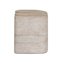 Thyme Faux Travertine Indoor/Outdoor Concrete Side Table