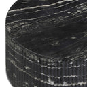 Hades 47" Black Faux Marble Indoor/Outdoor Concrete Coffee Table