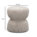 Tomlin Ruched Performance Fabric Game Ottoman