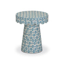 Lady Blue Ribbon Capiz Shell Round Side Table