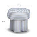 Masha Striped Performance Linen Accent Stool