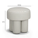 Masha Striped Performance Linen Accent Stool