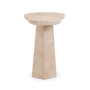 Zaya Rose Faux Marble Indoor/Outdoor Concrete Side Table