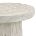 Asta Faux Travertine Indoor/Outdoor Concrete Side Table