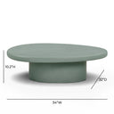Jade Concrete Indoor/Outdoor Coffee Table (28"-34")