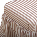 Gertrude Striped Performance Linen Skirted Ottoman