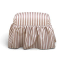 Gertrude Striped Performance Linen Skirted Ottoman