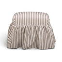 Gertrude Striped Performance Linen Skirted Ottoman