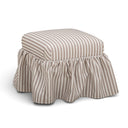 Gertrude Striped Performance Linen Skirted Ottoman